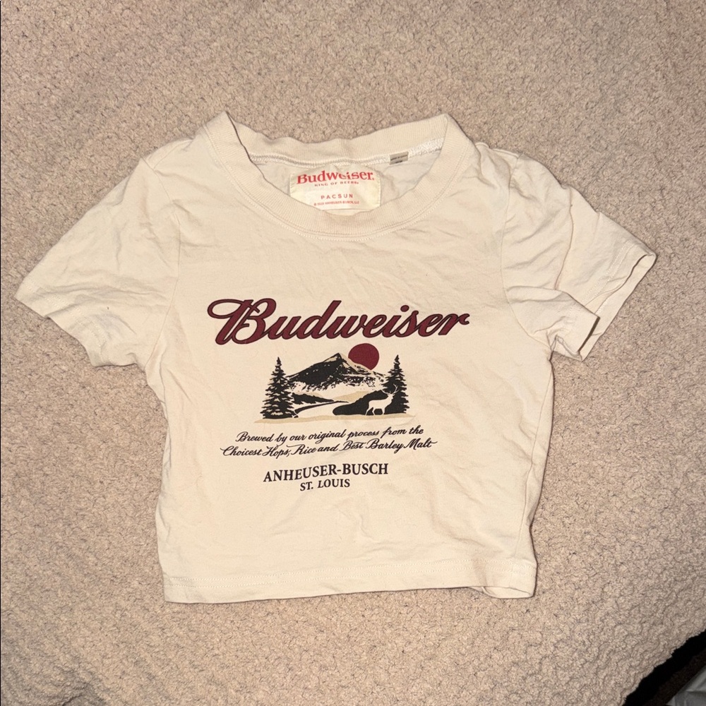 Budweiser cropped t shirt